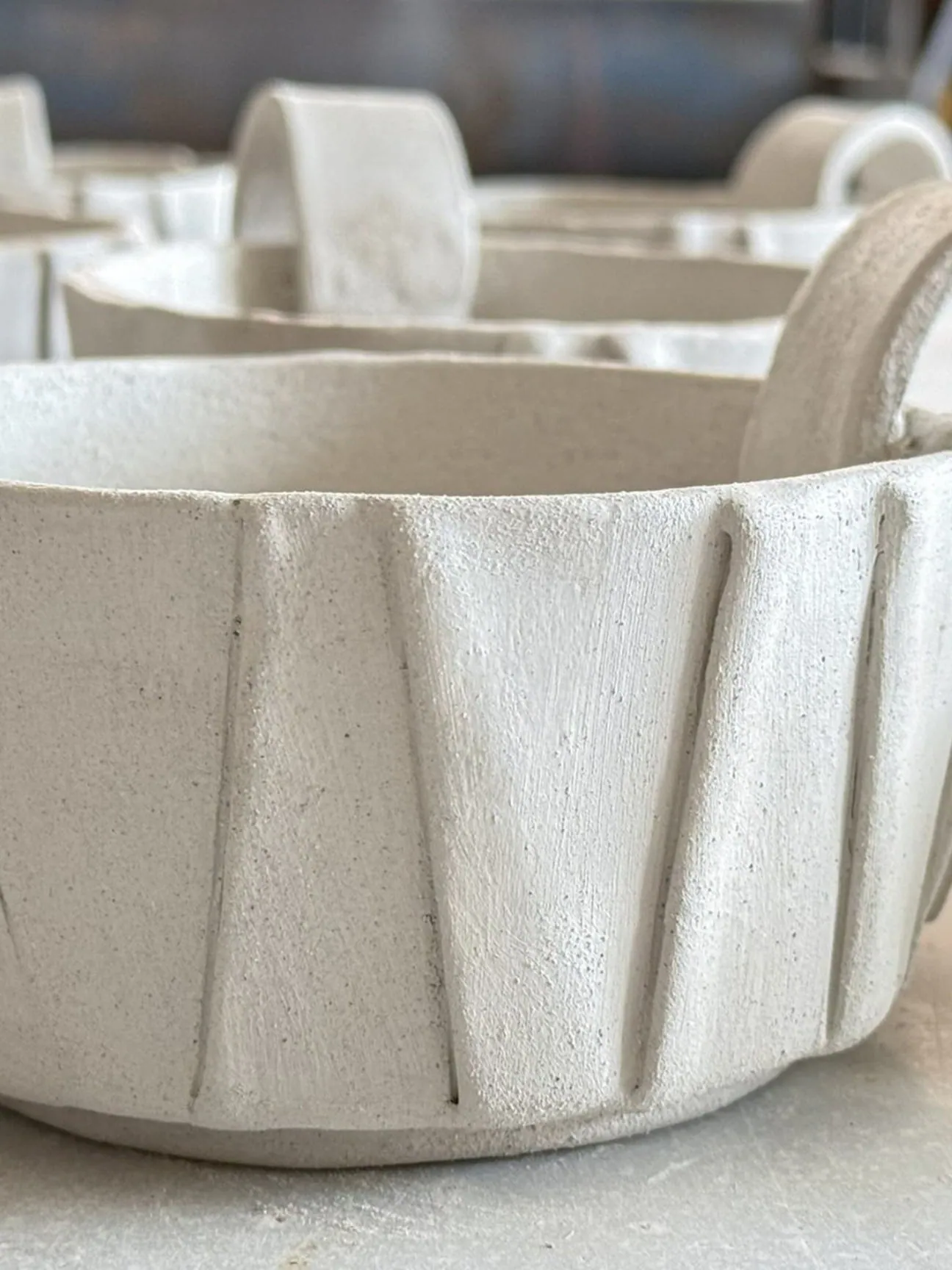 Ceramic cup detail before firing