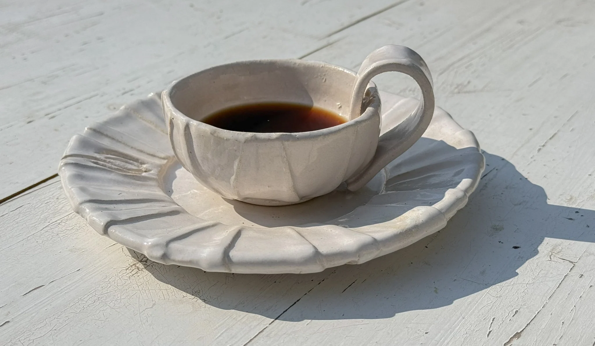 A ceramic cup in everyday use