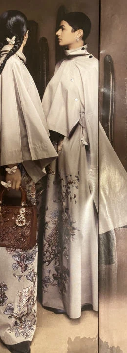 Fashion silhouettes showing the movement of cloth